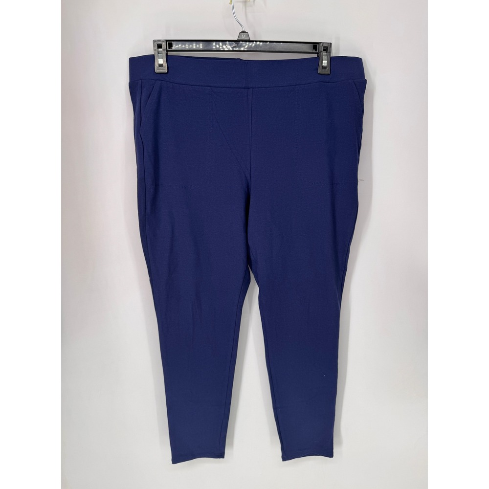 Torrid Leggings Womens 3 Blue EUC Cotton Stretch High Rise Pockets